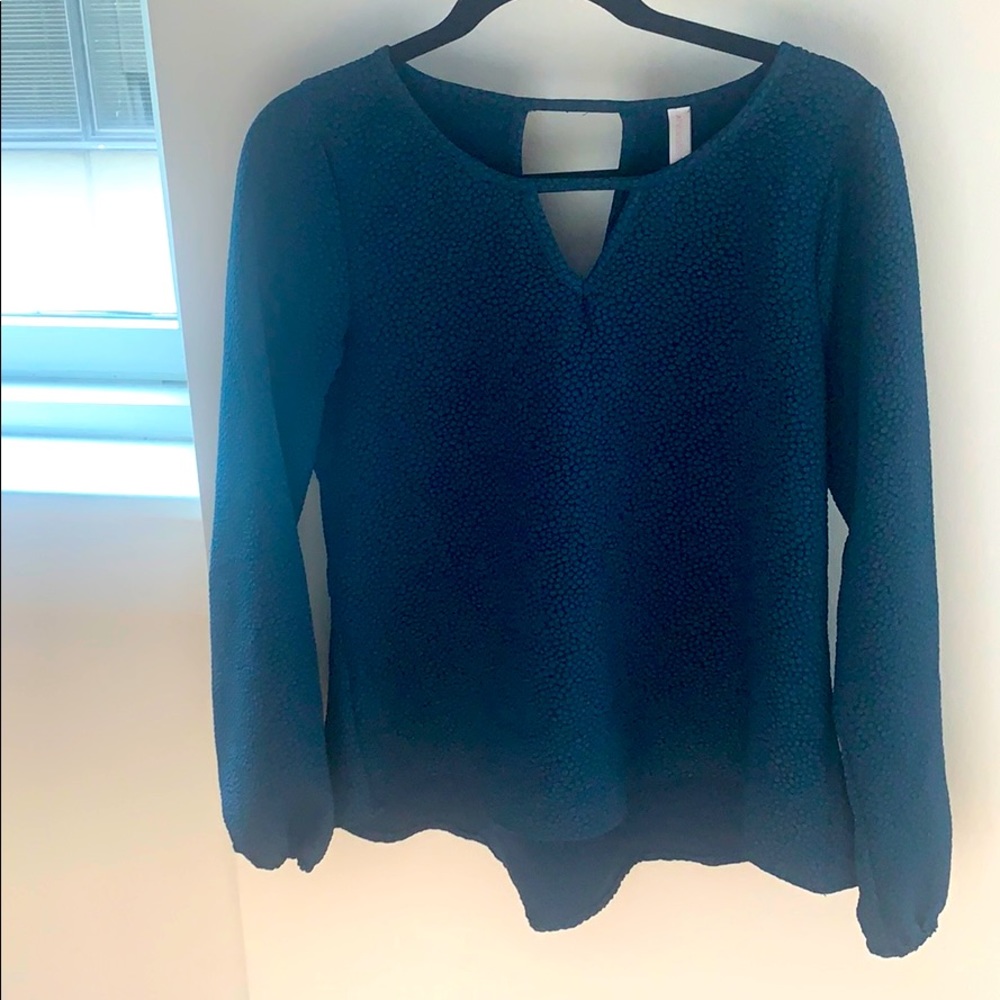 Deep Blue Dainty Cheetah Embellished Shirt